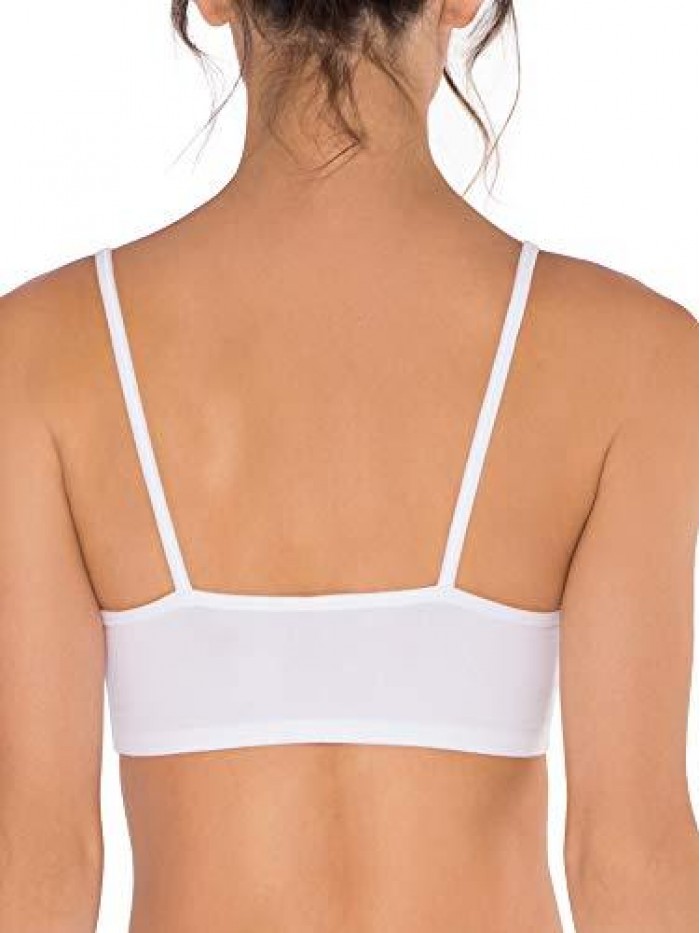 of the Loom Women's Spaghetti Strap Cotton Pullover Sports Bra 