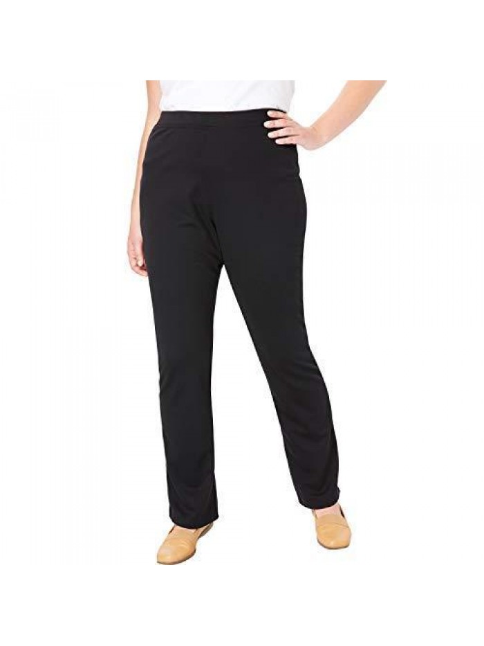 Within Women's Plus Size Bootcut Ponte Stretch Knit Pant 