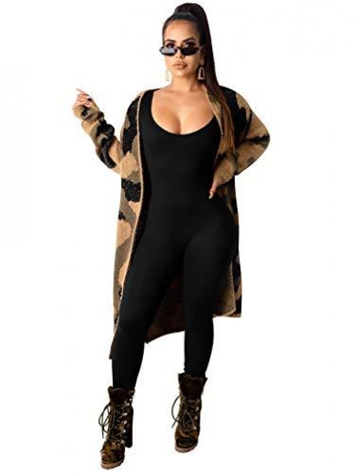 Women's Sexy Bodycon Long Sleeve Scoop Neck One Piece Jumpsuit Romper 