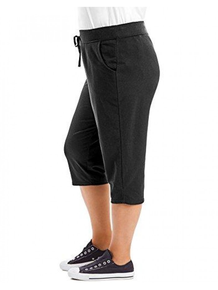 My Size Women's French Terry Capri 