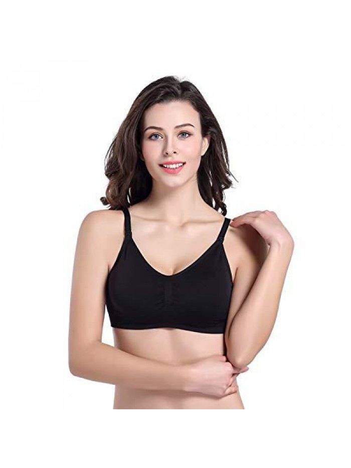 Body Silk Seamless Maternity Nursing Bra with Pads, Extenders & Clips 