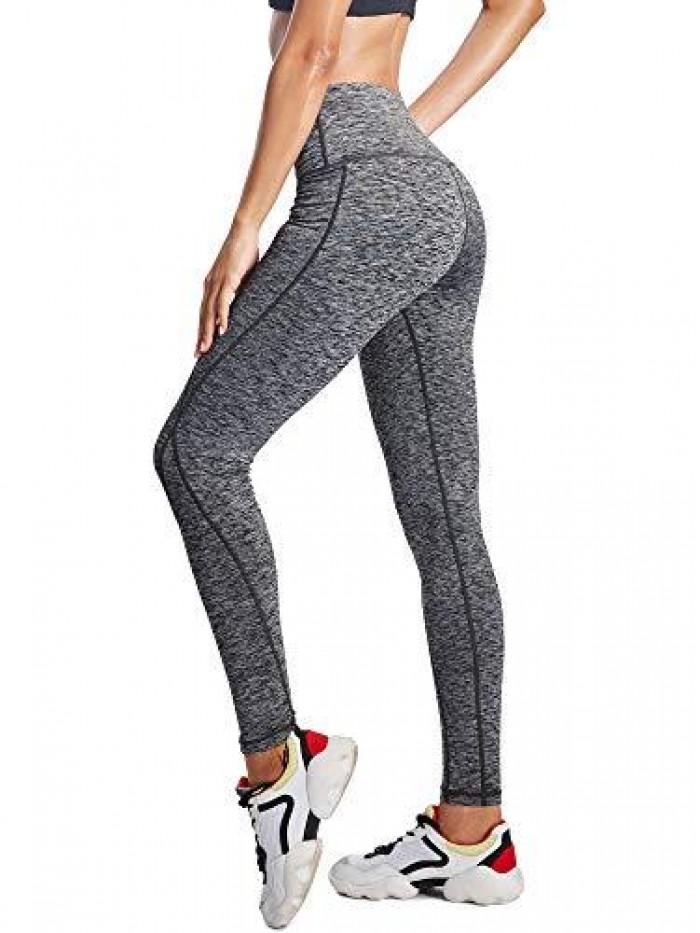 Women's Yoga Pant Running Leggings with Pocket Tummy Control High Waist 