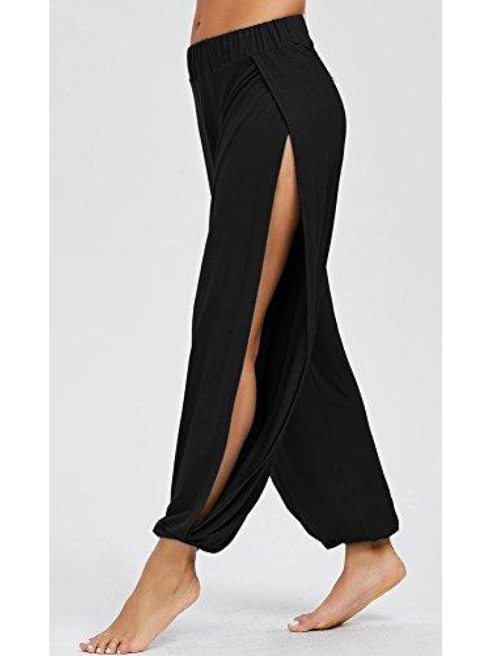 High Slit Harem Pants Women Hippie Harem Pants Trousers 