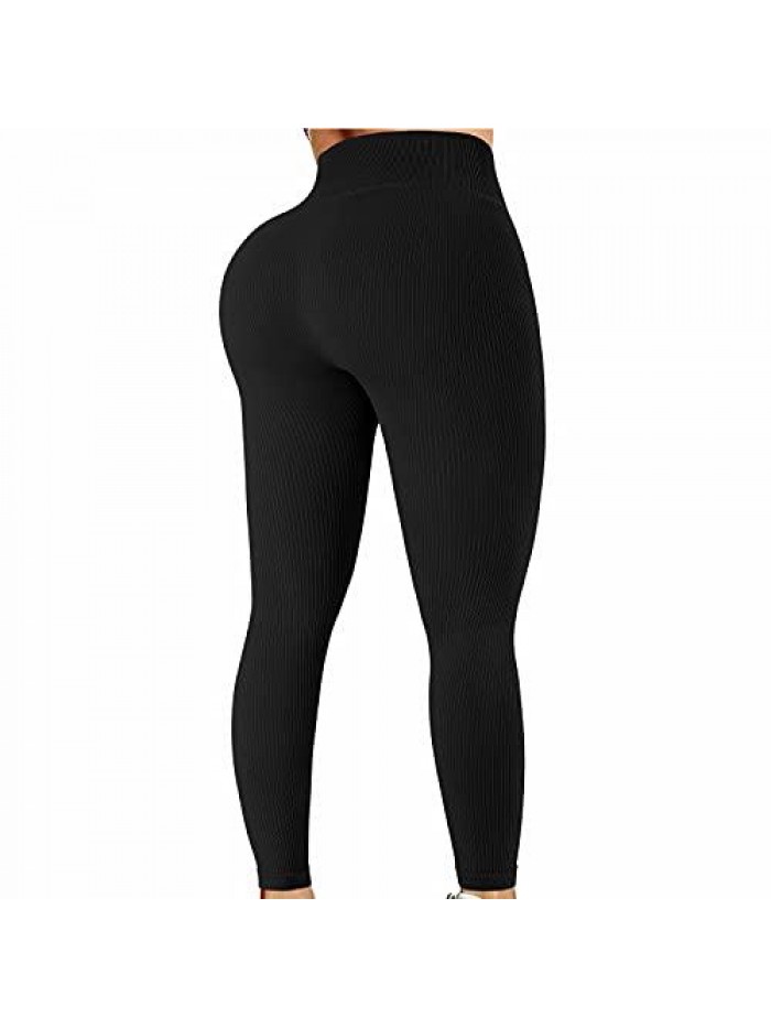 Women Leopard Scrunch Butt Lifting Leggings Seamless High Waisted Yoga Pants 