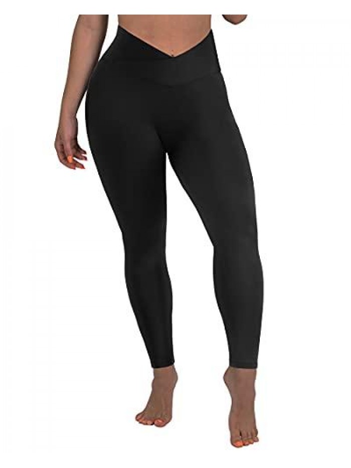 Women Reflective High Waisted Running Leggings with Pockets Yoga Pants 