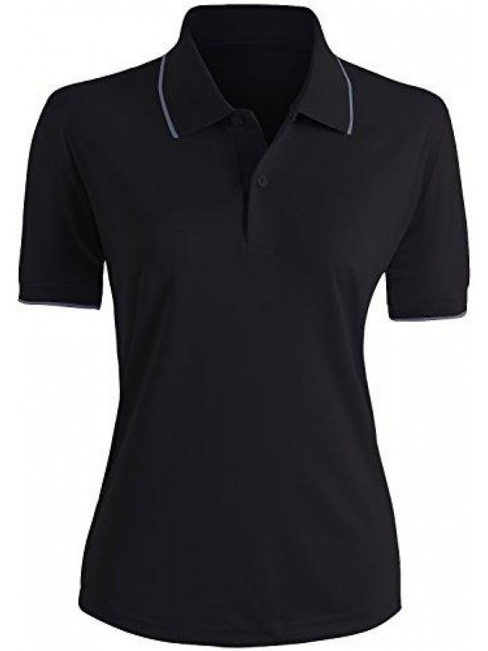 Women's Sport Wear 2-Button Polo Short Sleeve Shirt 