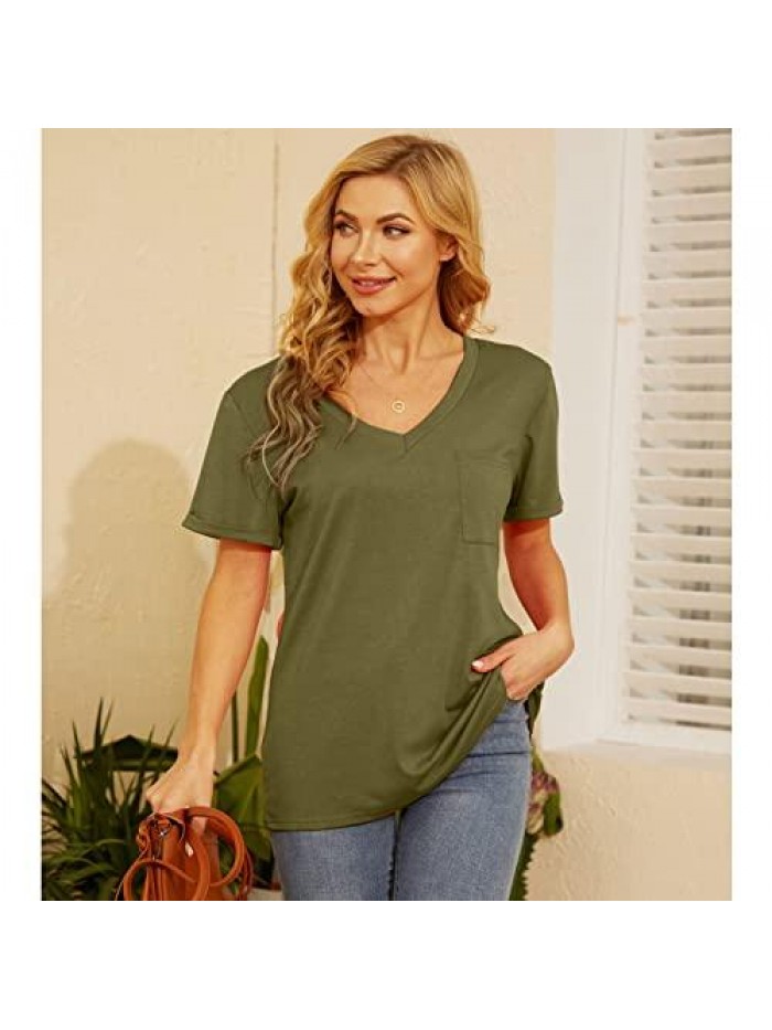 Women's T Shirts Summer Tops Short Sleeve Tshirts Casual Shirts 