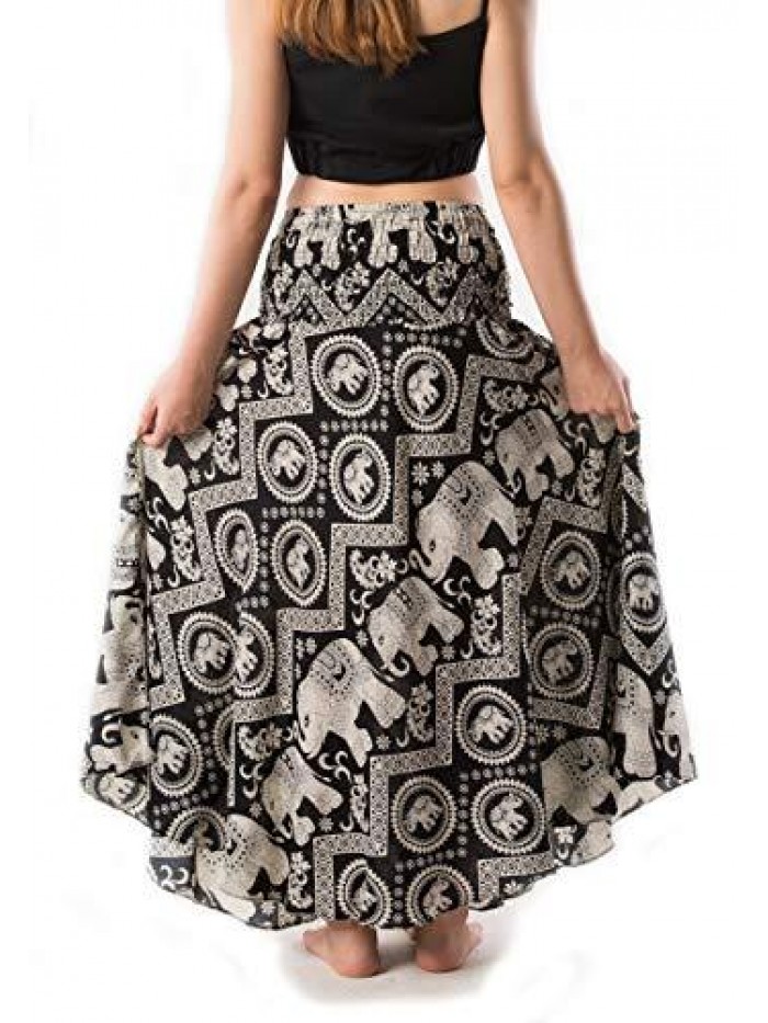 Women's Long Bohemian Style Gypsy Boho Hippie Skirt 