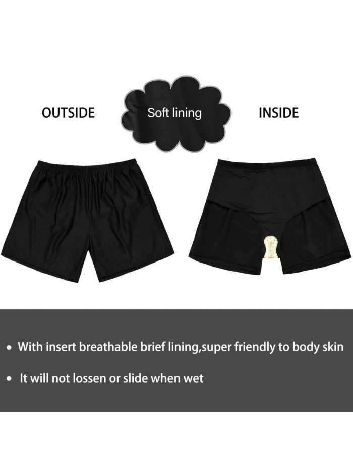 Women's Swim Board Shorts Sport Boyleg Trunk Swimwear Bottom 