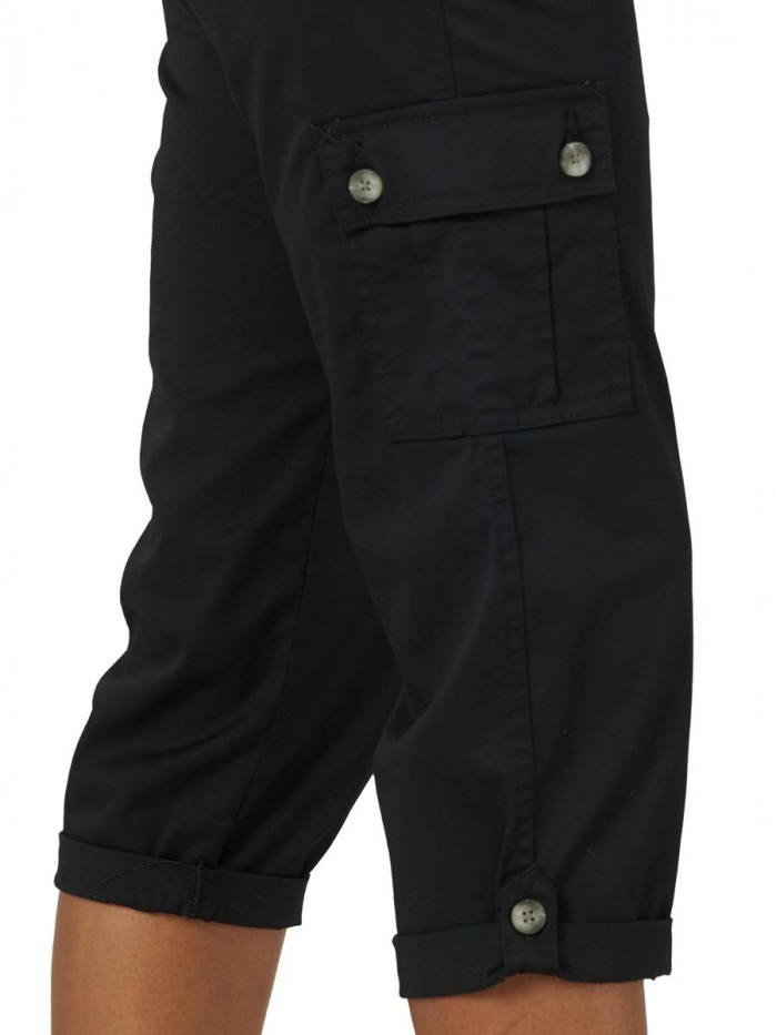 Women's Flex-to-go Mid-Rise Relaxed Fit Cargo Capri Pant 