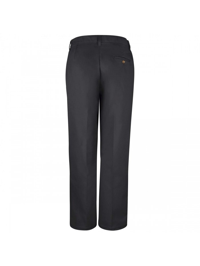 Kap Women's Plain Front Cotton Work Pant 