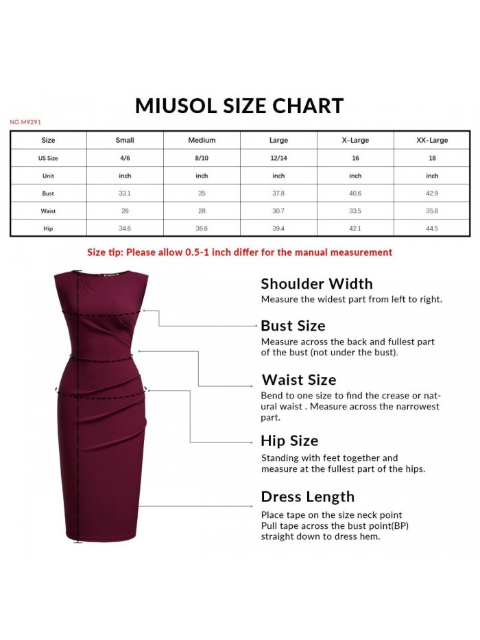 Women's Retro Ruffle Style Slim Work Pencil Dress 