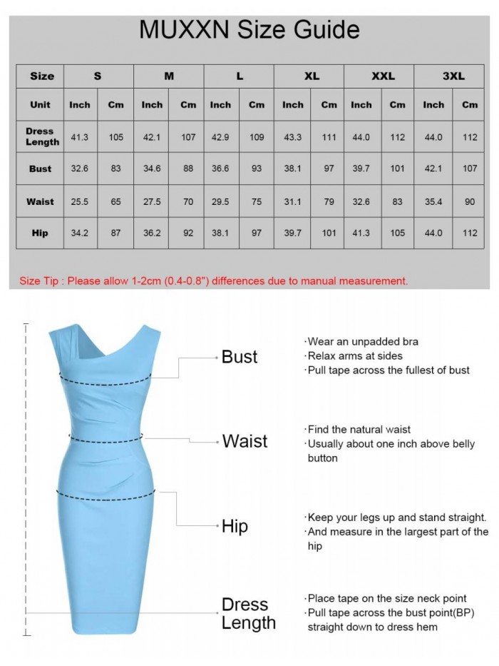 Women's Retro 1950s Style Sleeveless Slim Business Pencil Dress 