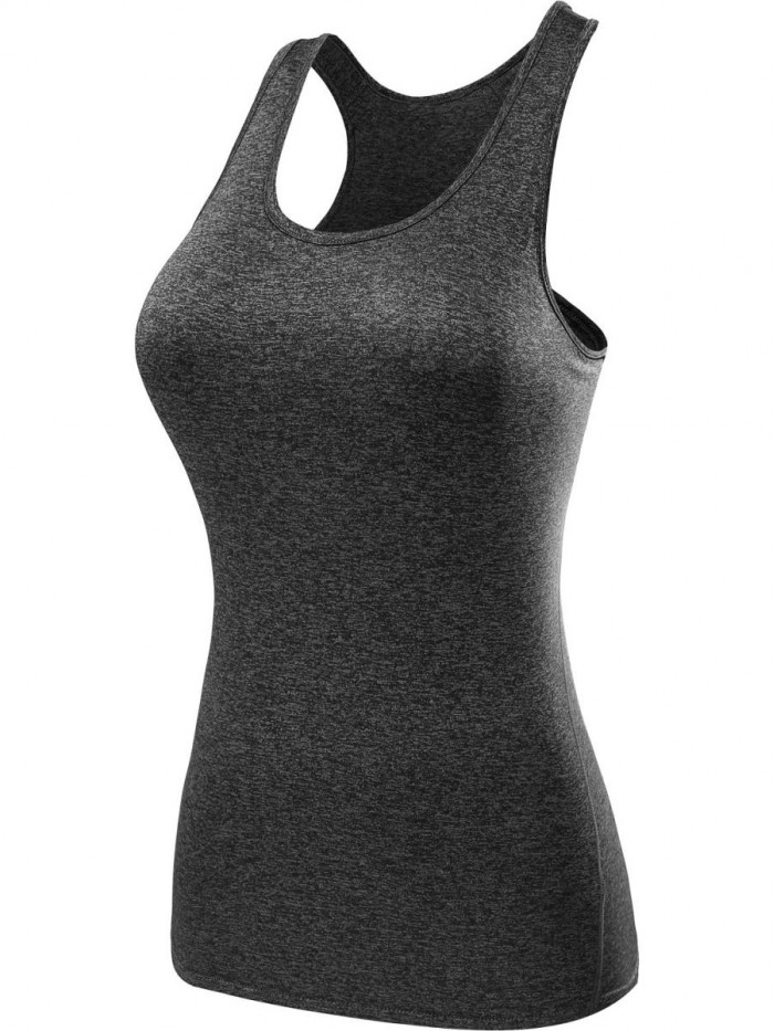 Women's 3 Pack Compression Base Layer Dry Fit Tank Top 