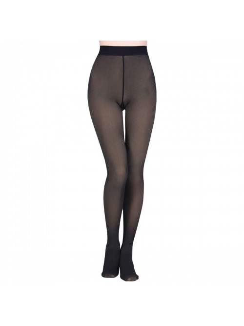 Warm Fleece Lined Sheer Thick Tights, Thermal Tran...