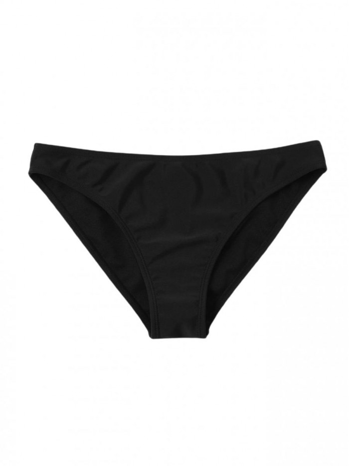 Women's High Cut Swimwear Beach Panty Thong High Waisted Bikini Bottom 