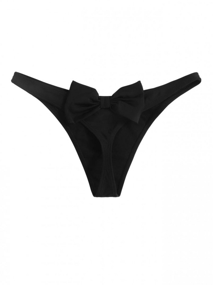 Women's Bow Knot Swimsuit Bikini Bottom Swimwear Beach Panty Thong 