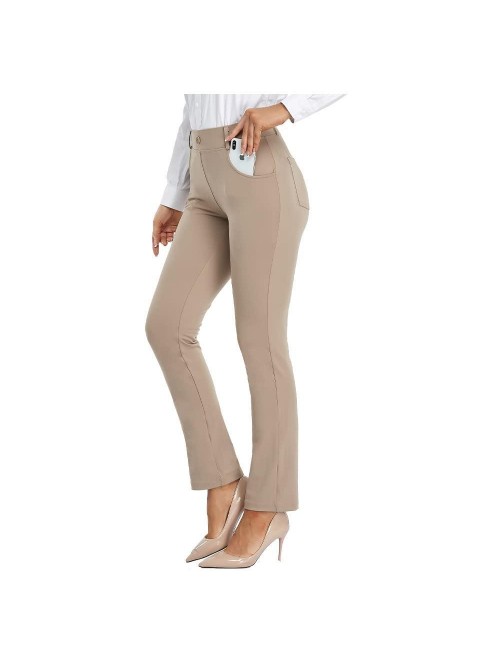 Work Pants for Women - 4 Way Stretch Non See Ease ...