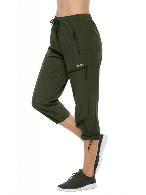 Women's Cargo Hiking Pants Elastic Waist Quick Dry...