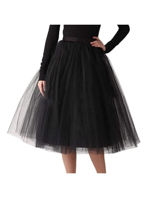 Length Skirt for Women Tulle Skirt High Waist Form...