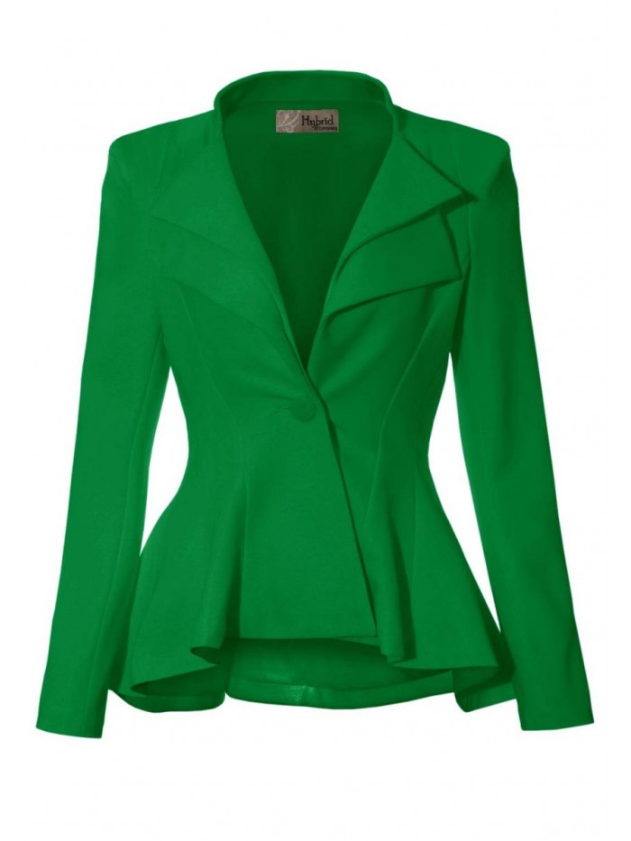 Company Women Double Notch Lapel Sharp Shoulder Pad Office Blazer  