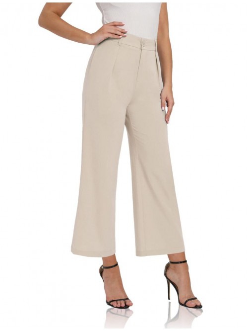 Women High Waist Casual Wide Leg Long Palazzo Pant...