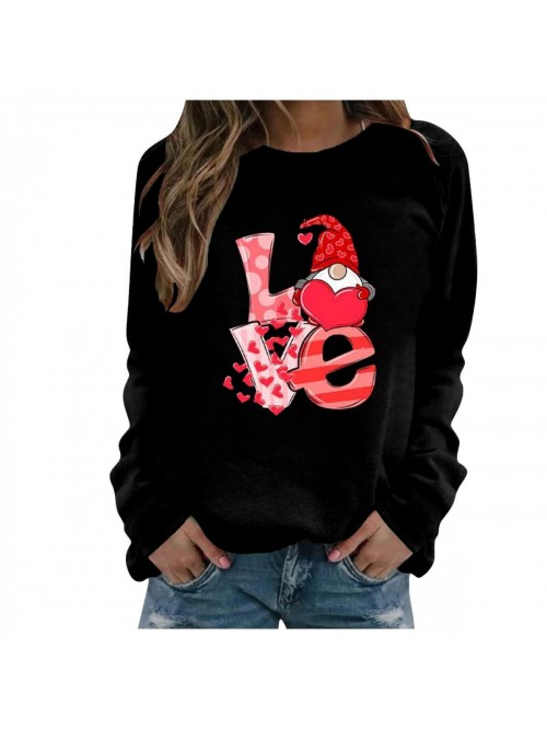 Day Women Sweater Heart/Angel Baby/Letter Print Ro...