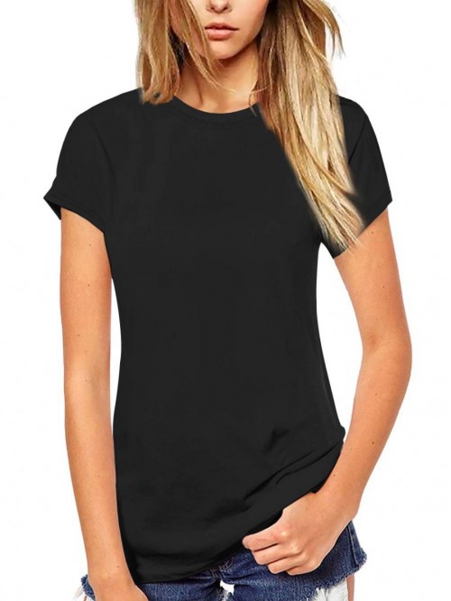 Women T Shirt Short/Long Sleeve Crew Neck Tee Tops...