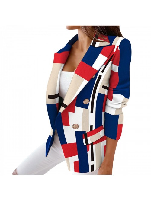 Print Blazer Jackets for Women Long Sleeve Winter ...