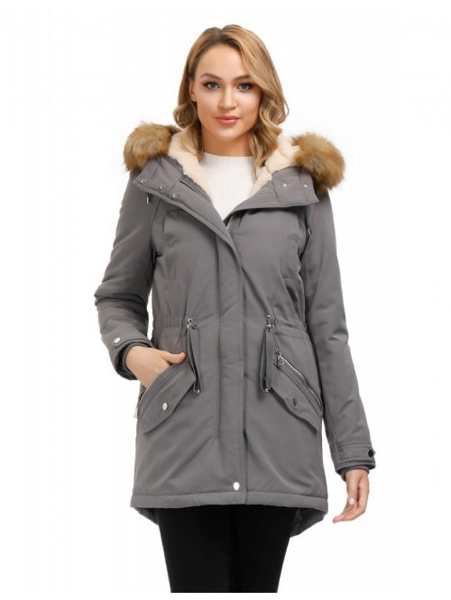 Matrix Women's Hooded Warm Winter Parka Coat Fleec...