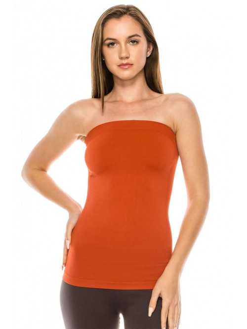 Women's Seamless Stretch Long Bandeau Tube Top (XS...