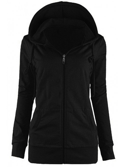 ARNES Women's Thermal Long Hoodie Zip Up Jacket Sw...