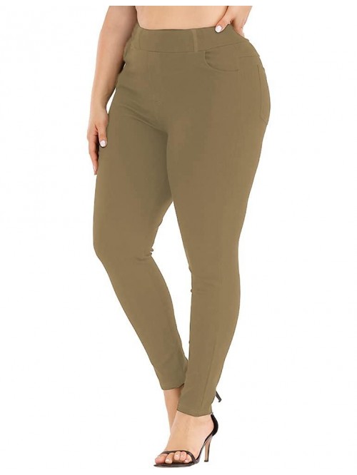 Plus Size Pants for Women Work Casual Pull-on High...