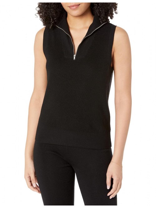 Drop Women's Tenley Sleeveless Half Zip Sweater 