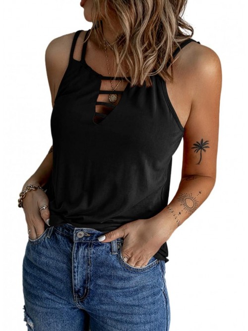 Tank Top for Women V Neck Sleeveless Tops Criss Cr...