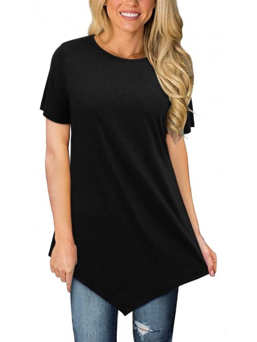 Casual Short Sleeve Tunic Crewneck Summer Loose Ir...