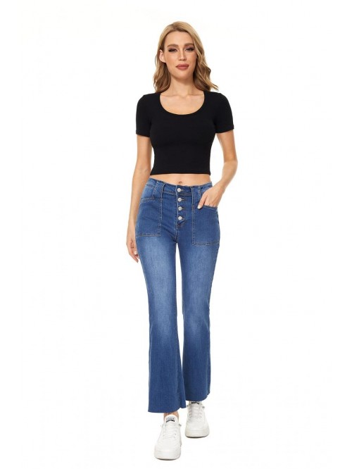 Women's Bootcut Bell Bottom Jeans Stretchy Flare P...