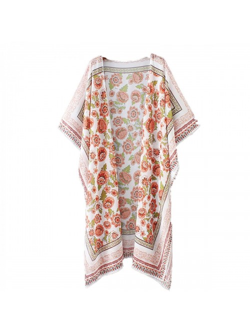 Leisure Loose Beach Blouse Sunscreen Printed Chiff...