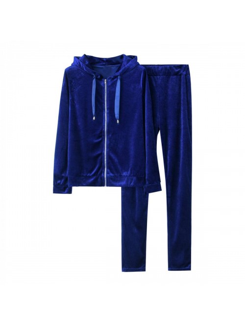 Velour Sports Outfits Set 2 Piece Tracksuits for W...