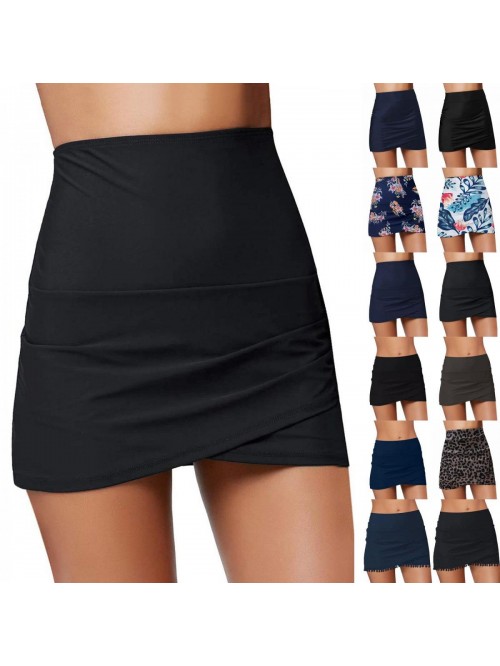 Women's Swim Skirt Bikini Bottoms High Waisted Bat...