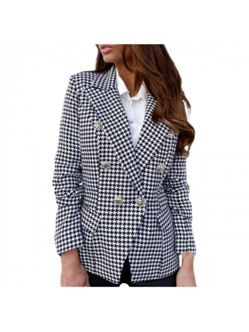 Plaid Blazers for Women Fashion Casual Long Sleeve...