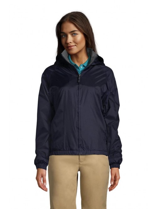 School Uniform Women's Fleece Lined Rain Jacket  