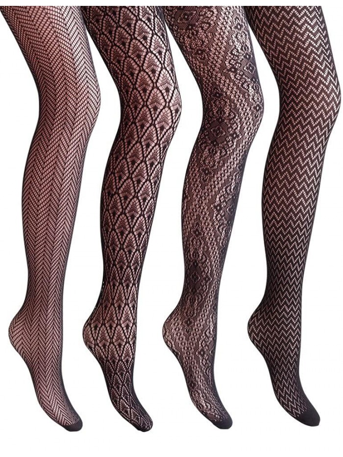 MONTE Women Patterned Fishnets Tights Small Hole Thigh High Sexy Stockings 