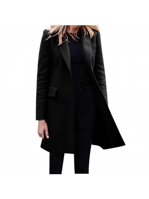 Blazers for Women Plus Size Lapel Single Breasted ...