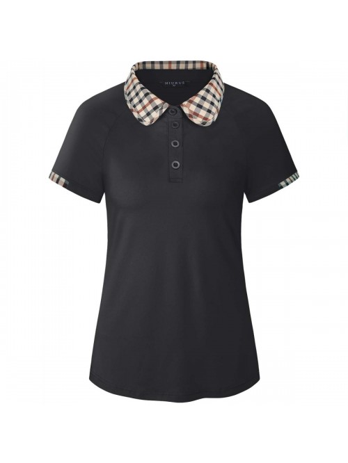 Women's Sports Polo Shirts Golf Tops Plaid Collar ...