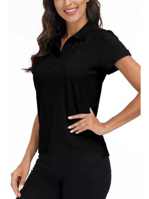 Women's Short Sleeve Golf Polo Shirt Sport T-Shirt...