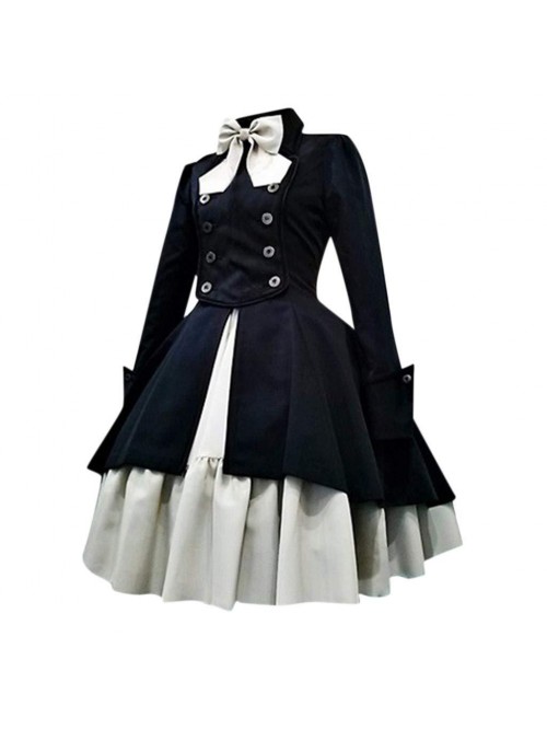 Lolita Gothic Dress Vintage Cross Embroidery Long ...