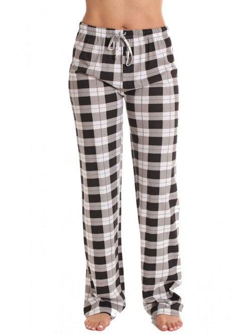 Love 100% Cotton Jersey Women Plaid Pajama Pants S...