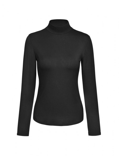 Women’s Slim Fitted Mock Turtleneck Tops Long Sl...