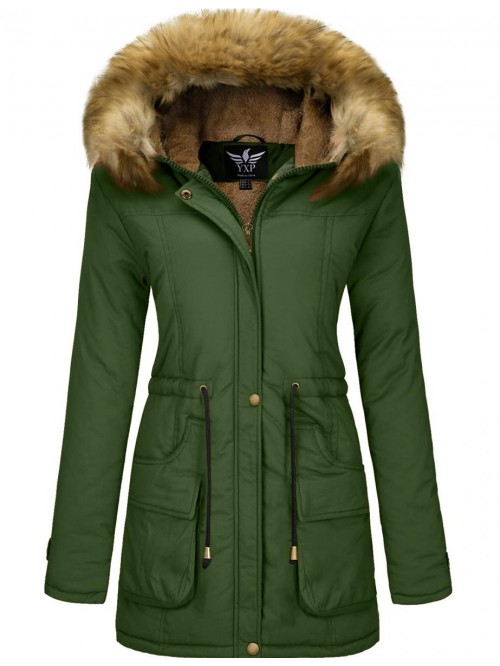 YXP Women's Winter Thicken Military Parka Jacket W...